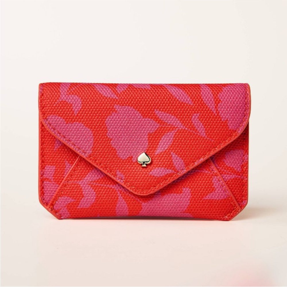 Classic Rose Envelope Card Case - Kate Spade x Target Pink/Red - NWT